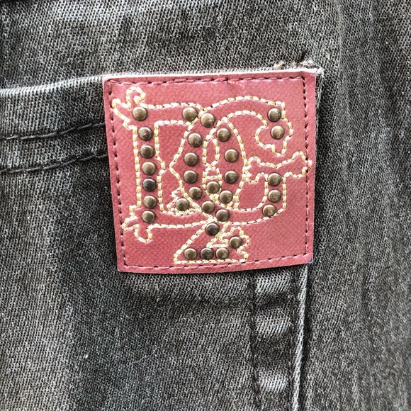 QVC DG2 2 Jeans High Rise Olive Green Stretch Straight Leg by Diane Gilman - Picture 5 of 6